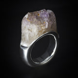 Druzy Light Purple Stone Ring